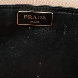 Pre Owned حقيبة كتف برادا سافينو لوكس جلد روز عتيق بطبقة للصوت