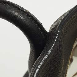 Pre Owned Prada Black Vitello Daino Leather Open Shopper Tote