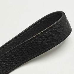 Pre Owned Prada Black Vitello Daino Leather Open Shopper Tote