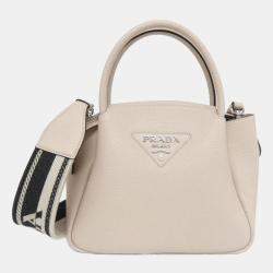 Pre Owned Prada Light pink Vitello Daino Handbag