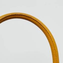 Pre Owned Prada Bauletto Mustard Vitello Diano Leather Bag