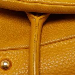 Pre Owned Prada Bauletto Mustard Vitello Diano Leather Bag