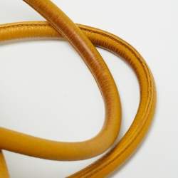 Pre Owned Prada Bauletto Mustard Vitello Diano Leather Bag