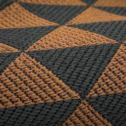 Pre Owned Prada Triangle Jacquard Tote Bag Brown/Black Canvas Leather