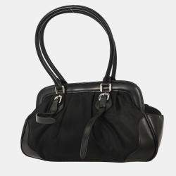 Pre Owned Prada Black Nylon Handbag
