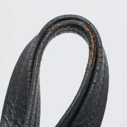 Pre Owned Prada Vitello Phenix Small Black Leather Tote