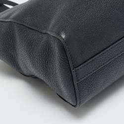 Pre Owned Prada Vitello Phenix Small Black Leather Tote