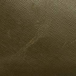 Pre Owned حقيبة يد برادا مقبض مزدوج متوسطة جلد كور سافيانوا سوداء