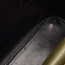 Pre Owned حقيبة يد برادا مقبض مزدوج متوسطة جلد كور سافيانوا سوداء