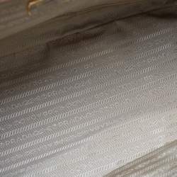 Pre Owned Prada Double Zip Executive Extra Large Brown Saffiano Leather Tote