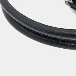 Pre Owned Prada Black Leather Triangle Top Handle Bag