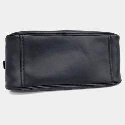 Pre Owned Prada Black Leather Triangle Top Handle Bag