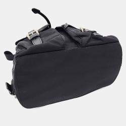 Pre Owned Prada Black Nylon Re-Nylon Two-Pocket Backpack