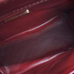 Pre Owned Prada Red Patent Leather Patent Tote and Shoulder Bag