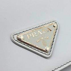 Pre Owned Prada Blue Leather Cleo Brushed Shoulder Bag