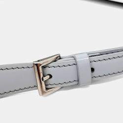 Pre Owned Prada Blue Leather Cleo Brushed Shoulder Bag