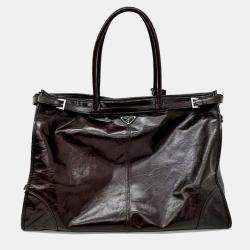 Pre Owned Prada Black Leather tote bag