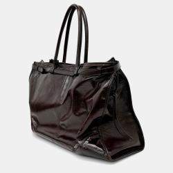 Pre Owned Prada Black Leather tote bag