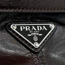 Pre Owned Prada Black Leather tote bag