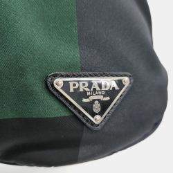 مملوكة مسبقًا Prada Black, Green, Navy Blue Nylon One Pocket Backpack