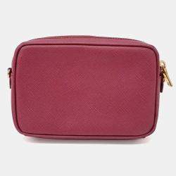Pre Owned Prada Pink Saffiano Leather Mini Crossbody Bag