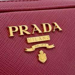 Pre Owned Prada Pink Saffiano Leather Mini Crossbody Bag