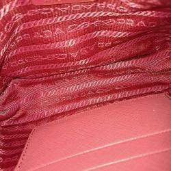 Pre Owned Prada Pink Saffiano Leather Mini Crossbody Bag