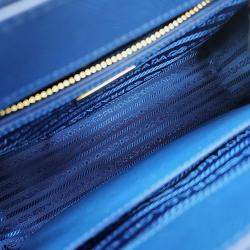 Pre Owned Prada Blue Saffiano Luxe Tote and Shoulder Bag
