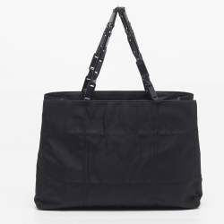 مملوكة مسبقًا Prada Black Nylon Chain Links Tote