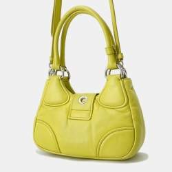 Pre Owned حقيبة برادا مون 2-طريقتين جلد أصفر