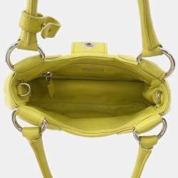 Pre Owned حقيبة برادا مون 2-طريقتين جلد أصفر