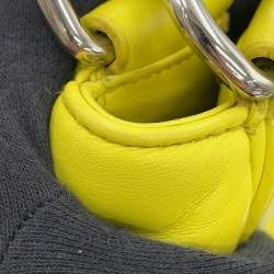 Pre Owned حقيبة برادا مون 2-طريقتين جلد أصفر