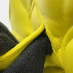 Pre Owned حقيبة برادا مون 2-طريقتين جلد أصفر