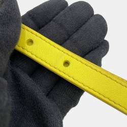 Pre Owned حقيبة برادا مون 2-طريقتين جلد أصفر