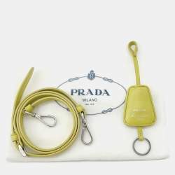 Pre Owned حقيبة برادا مون 2-طريقتين جلد أصفر