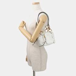 مملوكة مسبقًا Prada Dangle Handbag White Leather Size Mini