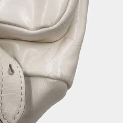 مملوكة مسبقًا Prada Dangle Handbag White Leather Size Mini