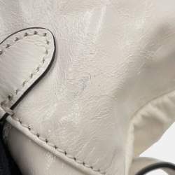 مملوكة مسبقًا Prada Dangle Handbag White Leather Size Mini