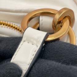 مملوكة مسبقًا Prada Dangle Handbag White Leather Size Mini