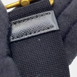 Pre Owned Prada Robot Canapa 2-Way Tote Bag Navy/Multicolor Canvas