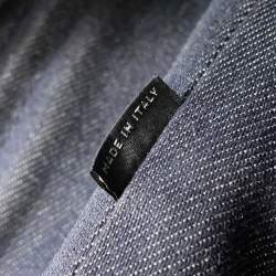 Pre Owned Prada Robot Canapa 2-Way Tote Bag Navy/Multicolor Canvas