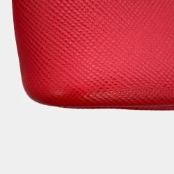 Pre Owned Prada Saffiano Lux Red Saffiano Leather Top Handle Bag