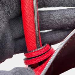 Pre Owned Prada Saffiano Lux Red Saffiano Leather Top Handle Bag