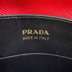 Pre Owned Prada Saffiano Lux Red Saffiano Leather Top Handle Bag