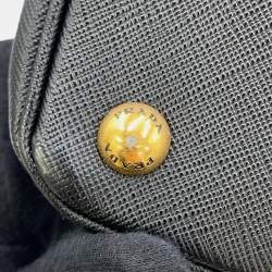 مملوكة مسبقًا حقيبة برادا جاليريا دبابيس جلد سافيانو أسود بحجم صغير متعددة الاستخدامات