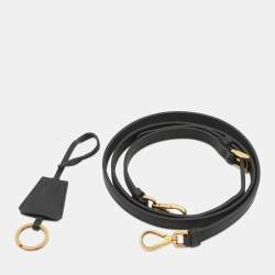 مملوكة مسبقًا حقيبة برادا جاليريا دبابيس جلد سافيانو أسود بحجم صغير متعددة الاستخدامات