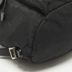 Pre Owned Prada Black Nylon Vintage Drawstring Backpack
