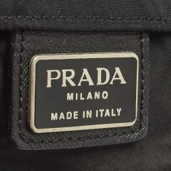 Pre Owned Prada Black Nylon Vintage Drawstring Backpack