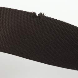 Pre Owned Prada Logo Embossed Brown Leather Crossbody Bag