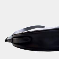 Pre Owned Prada Black Large Calfskin Demi Lune Shoulder Bag